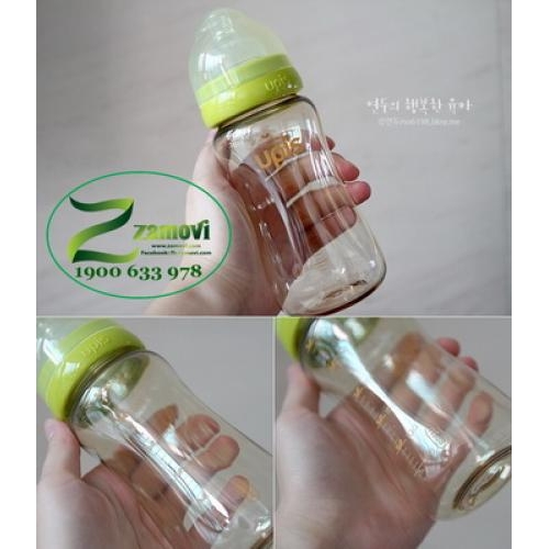 Bình sữa nhựa UPIS 300ml (Màu Xanh)