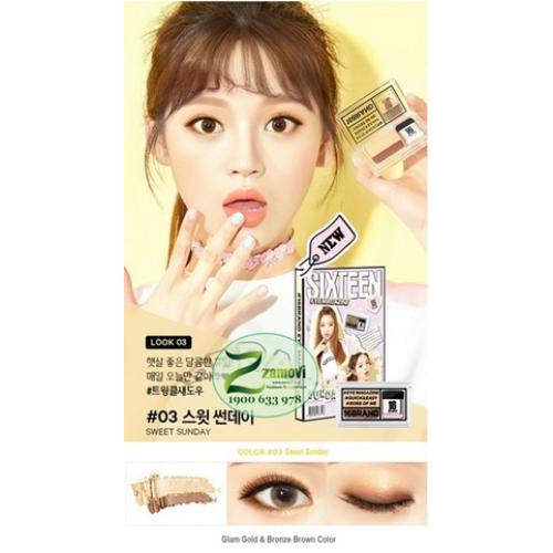 Phấn mắt 16Brand (Tone #03: Sweet Sunday)